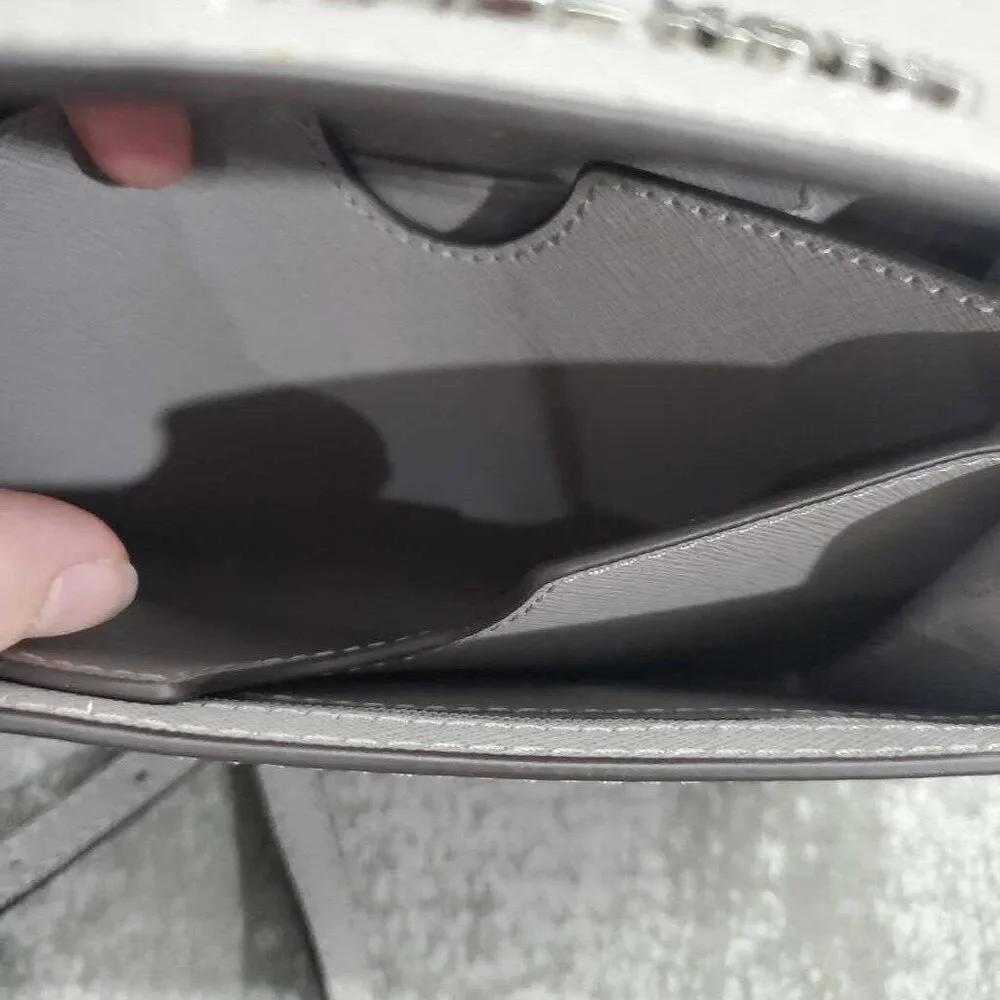 Michael Kors Gray Chain Accent Crossbody Handbag - Stylish & Chic OS - Picture 5 of 6